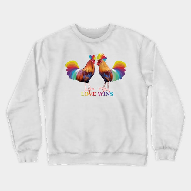 Love Wins Crewneck Sweatshirt by msmart